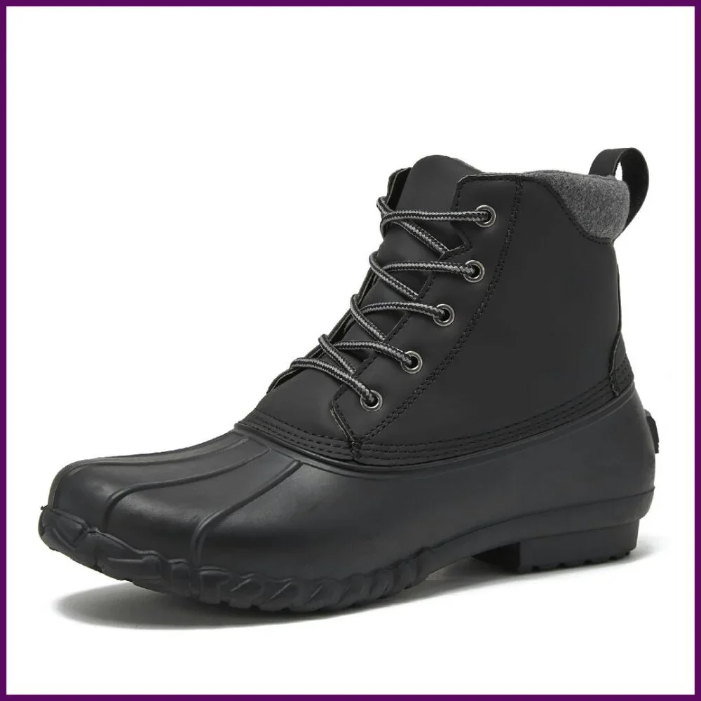 Men's Waterproof Insulated Duck Boots Winter Snow Rain Size 7-15